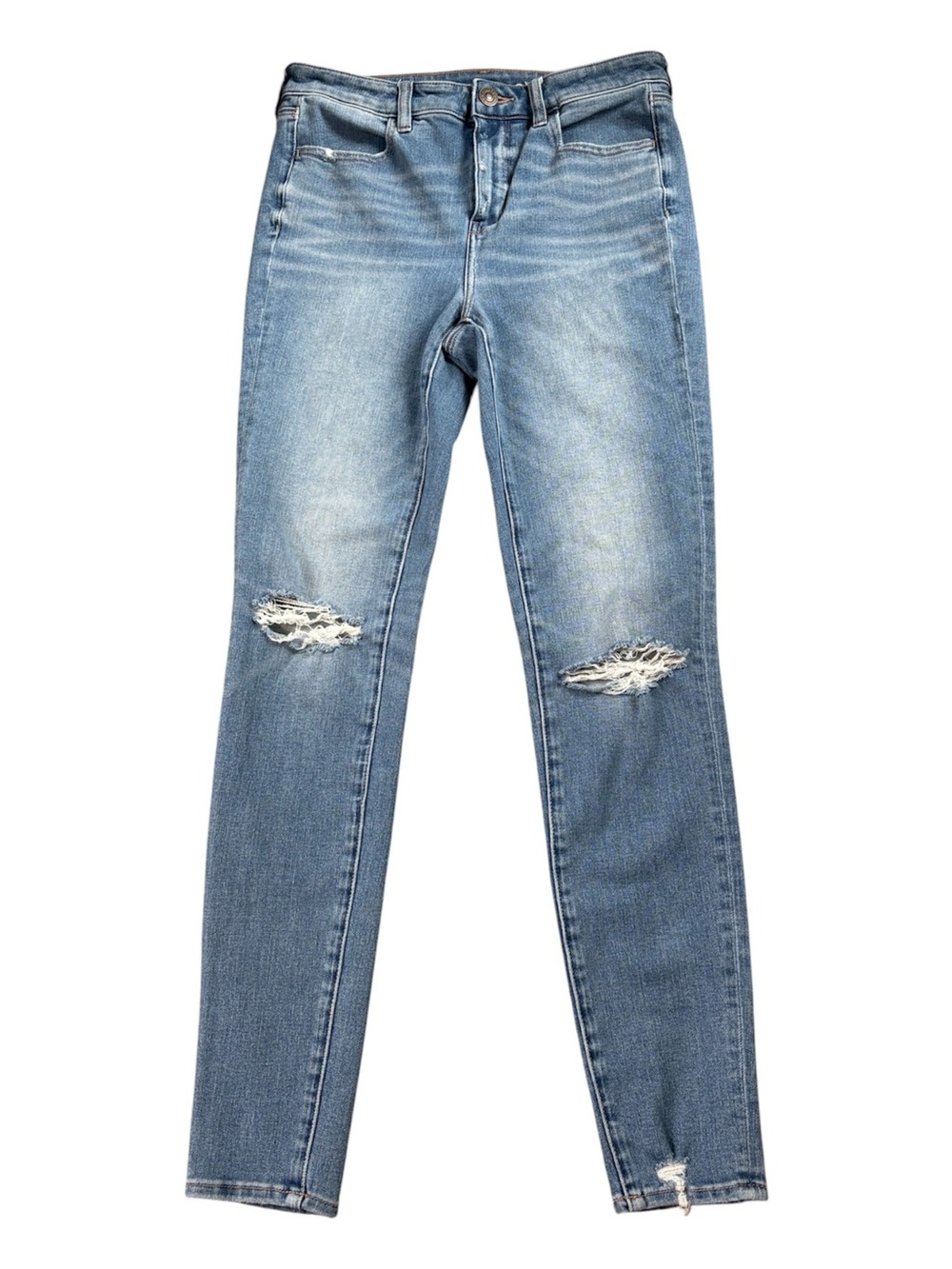 American Eagle Hi-Rise Distressed Jegging Jeans. Size 8 Long